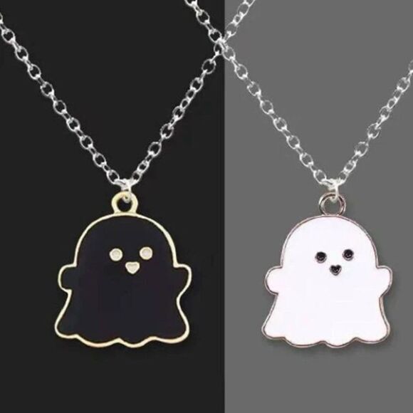 Black and White Ghost Pendants - Picture 3 of 4